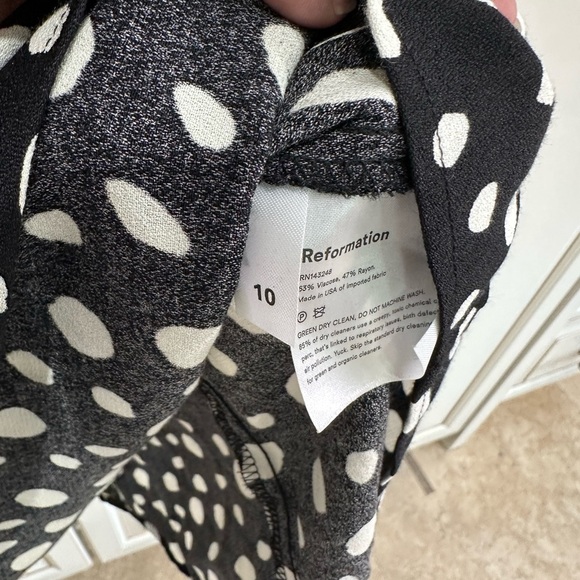 Reformation Creed Midi Slit Cutout Back Dress (D8) - Picture 3 of 7